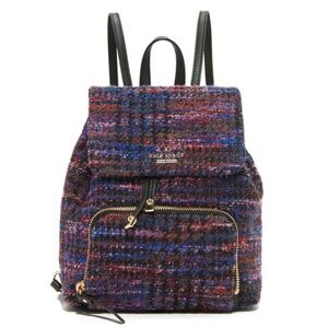 NWOT Kate Spade Jessa Tweed & Leather Backpack